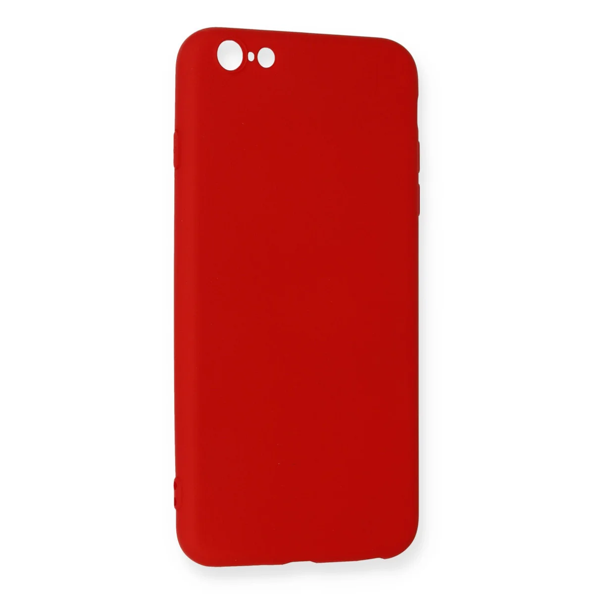 iPhone 6 Plus Kılıf Nano içi Kadife Silikon - Kırmızı