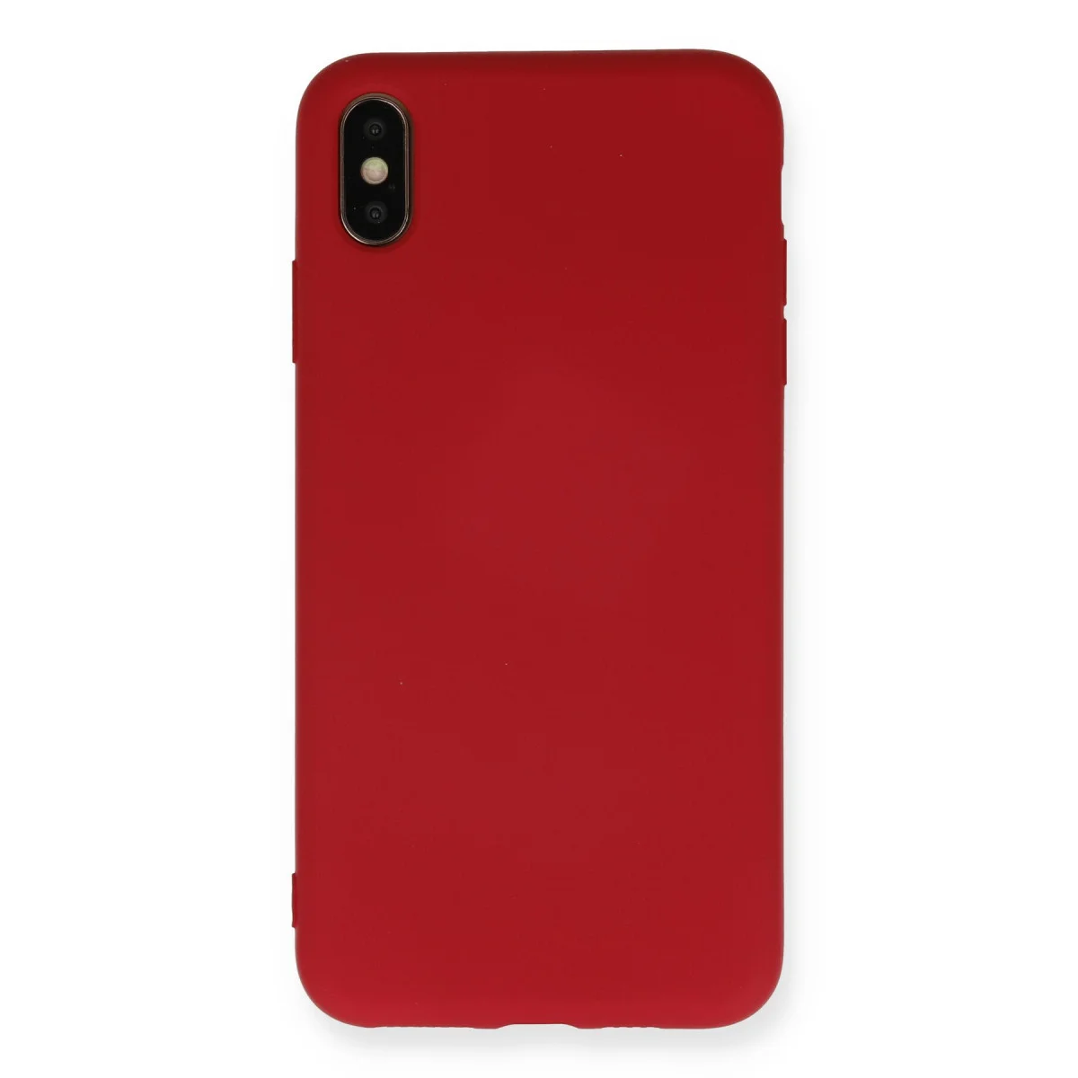 iPhone XS Max Kılıf Nano içi Kadife Silikon - Kırmızı
