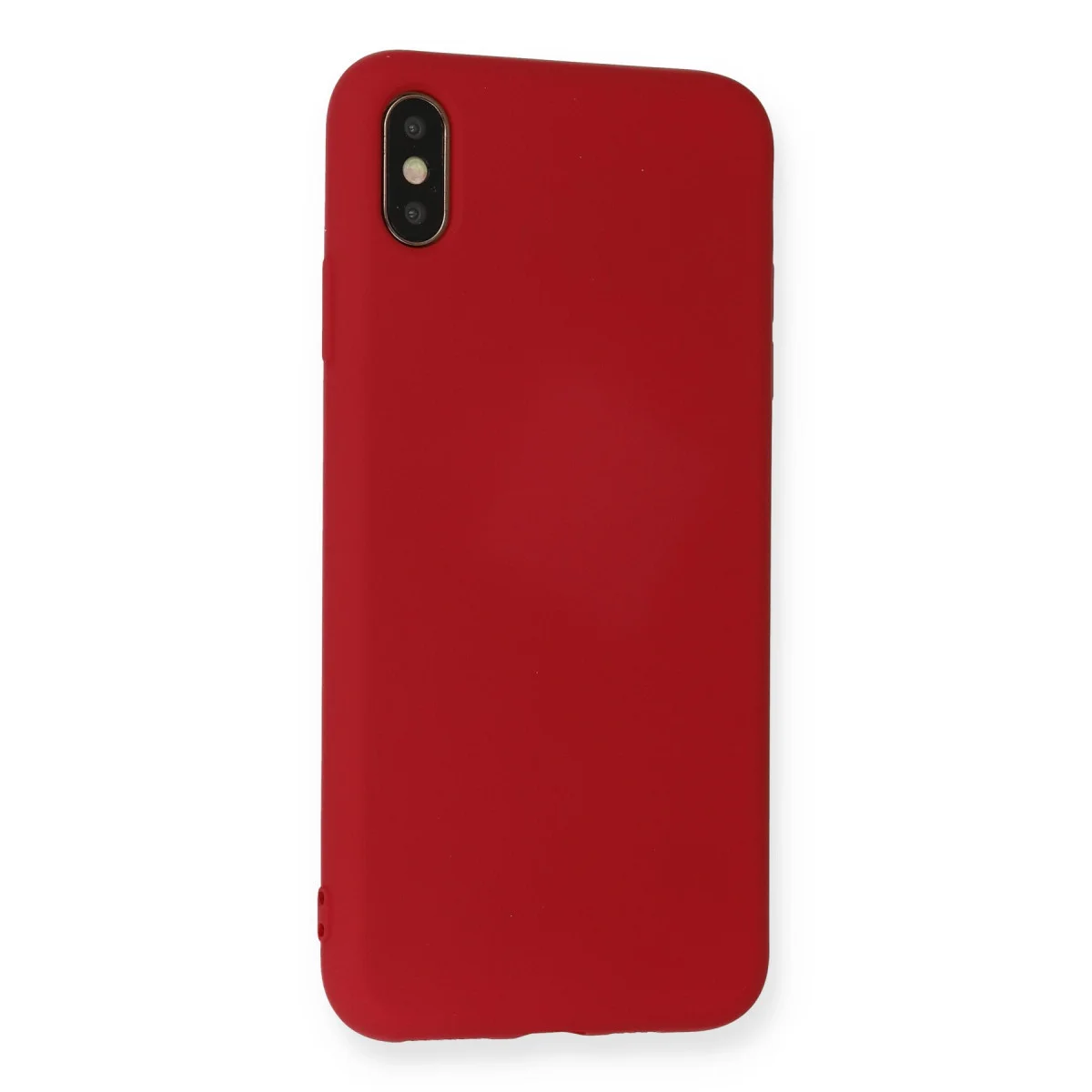 iPhone XS Max Kılıf Nano içi Kadife Silikon - Kırmızı