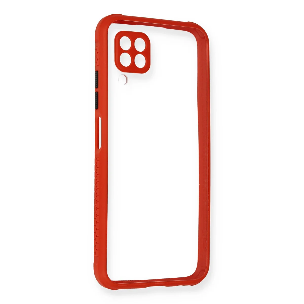 P40 Lite Kılıf Miami Şeffaf Silikon - Kırmızı