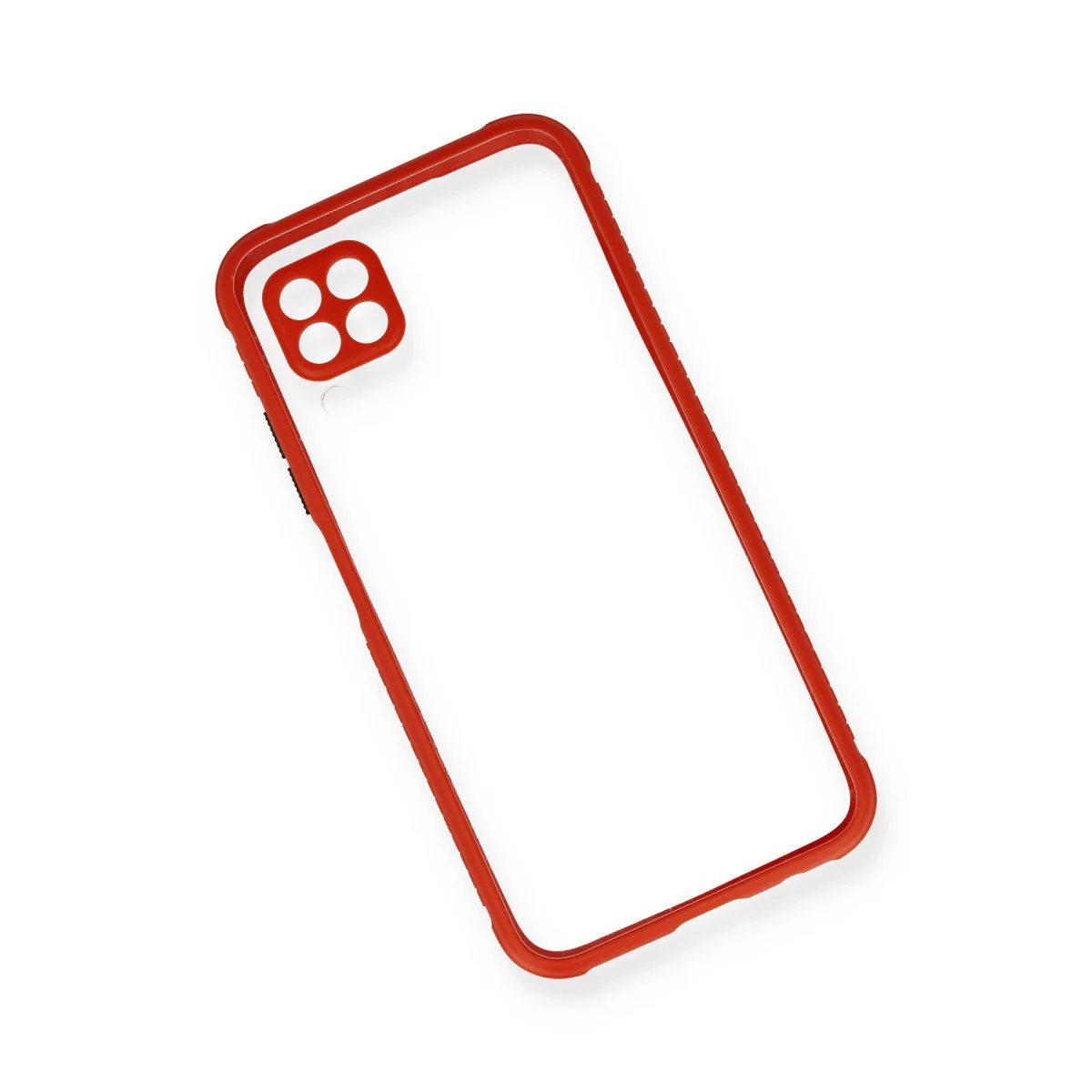 P40 Lite Kılıf Miami Şeffaf Silikon - Kırmızı