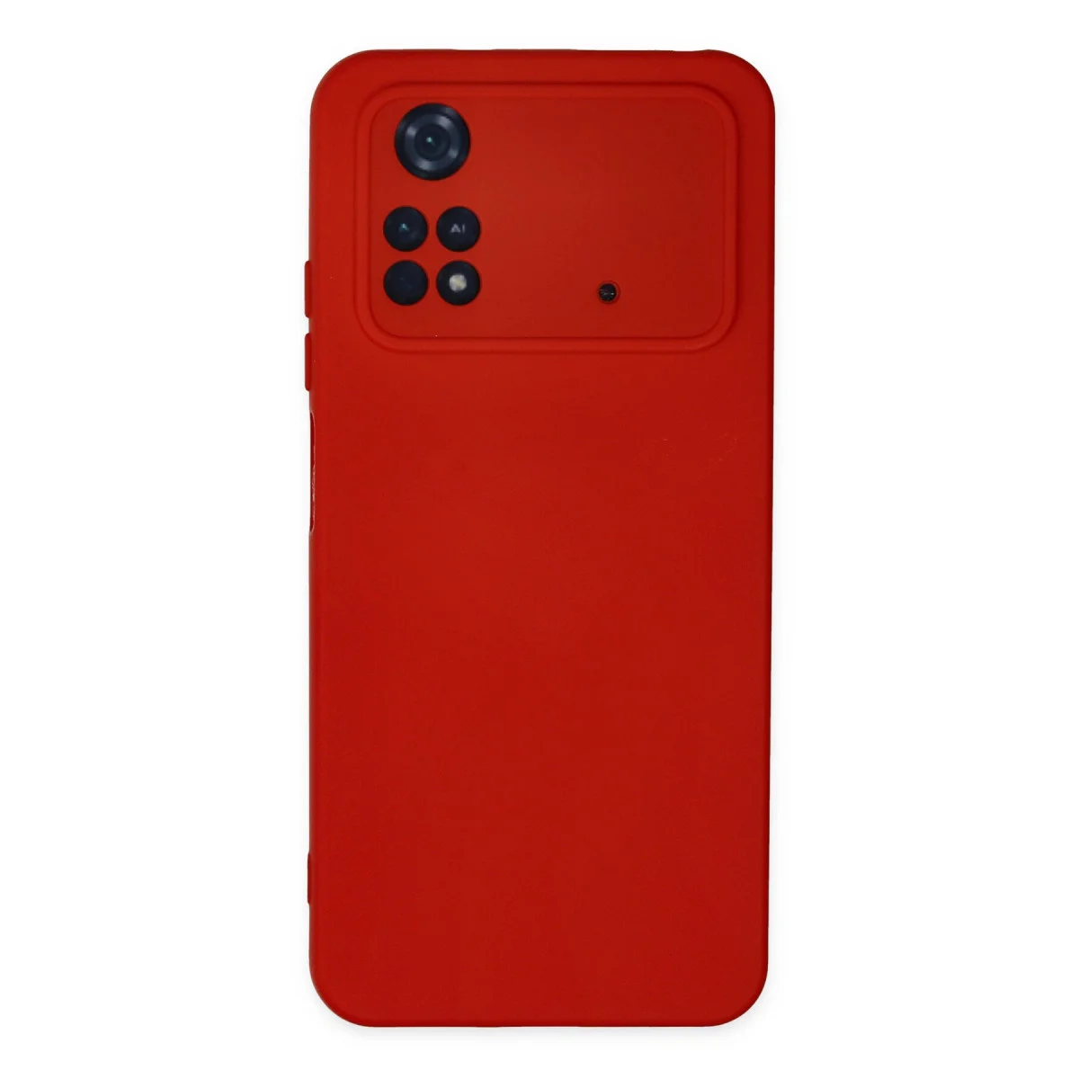 Poco M4 Pro 4G Kılıf Nano içi Kadife Silikon - Kırmızı