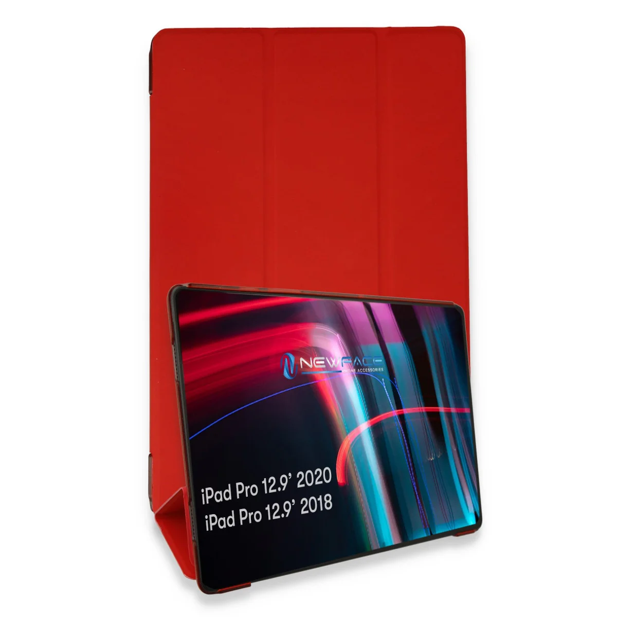 iPad Pro 12.9 (2021) Kılıf Tablet Smart Kılıf - Kırmızı