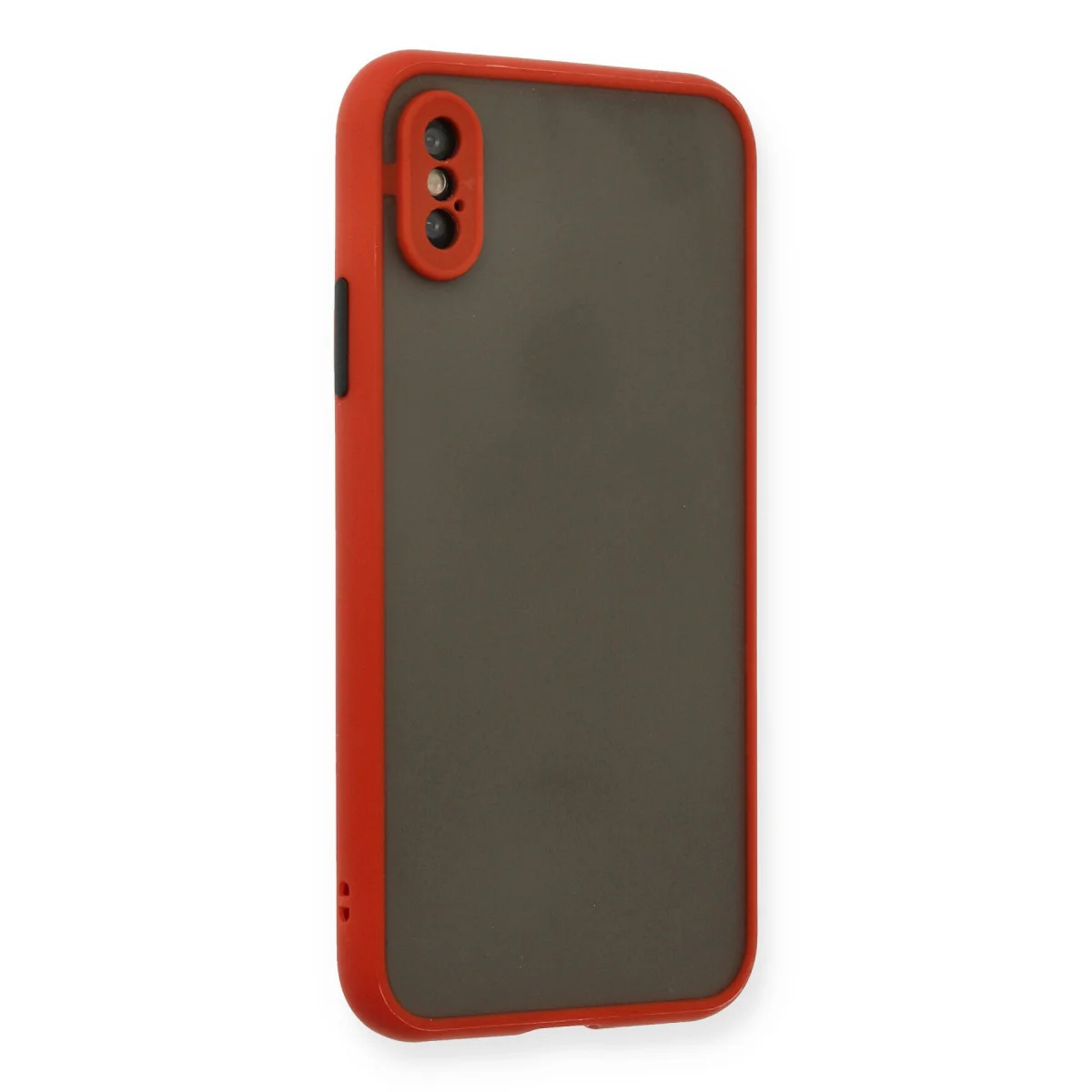 iPhone X Kılıf Montreal Silikon Kapak - Kırmızı