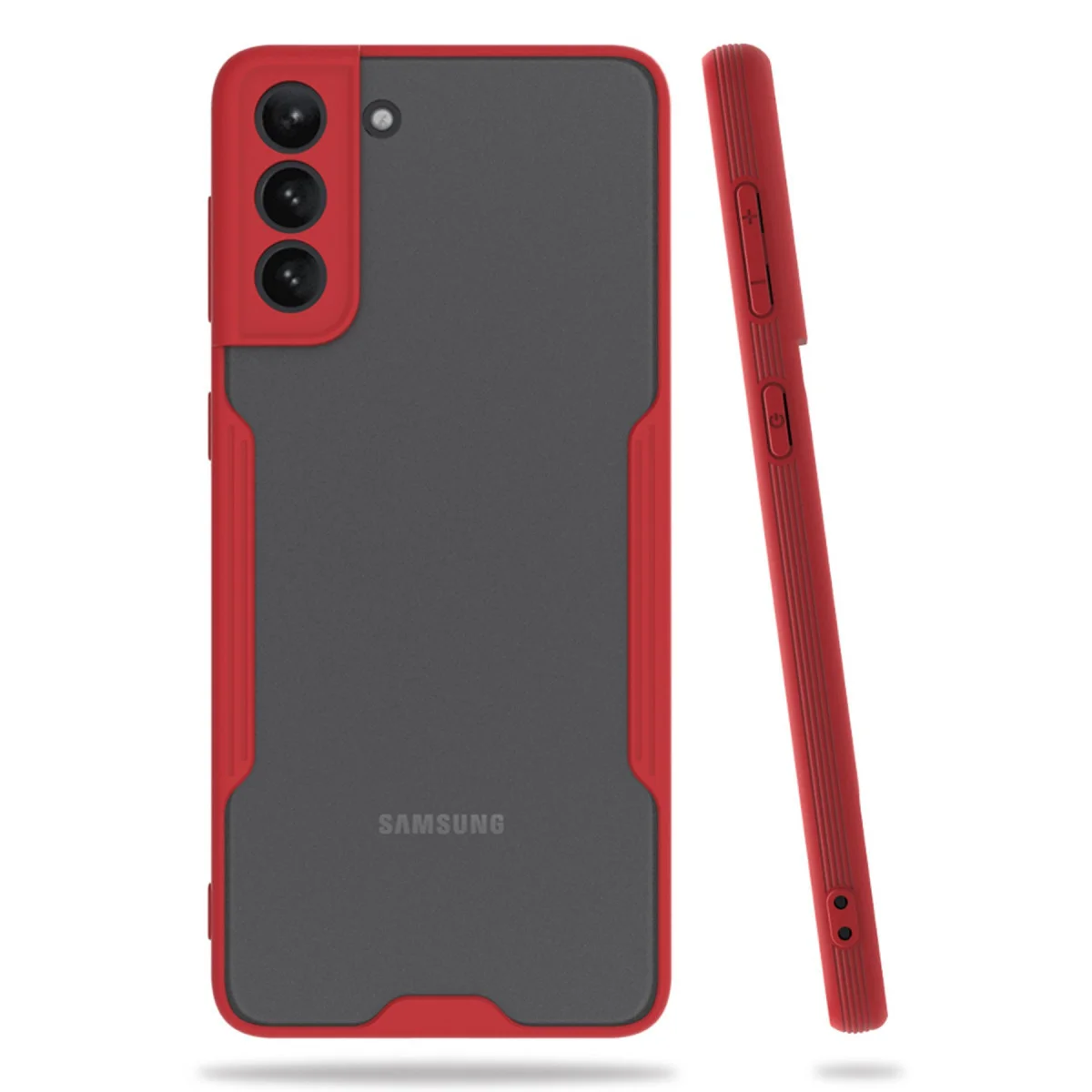 Galaxy S21 Plus Kılıf Platin Silikon - Kırmızı