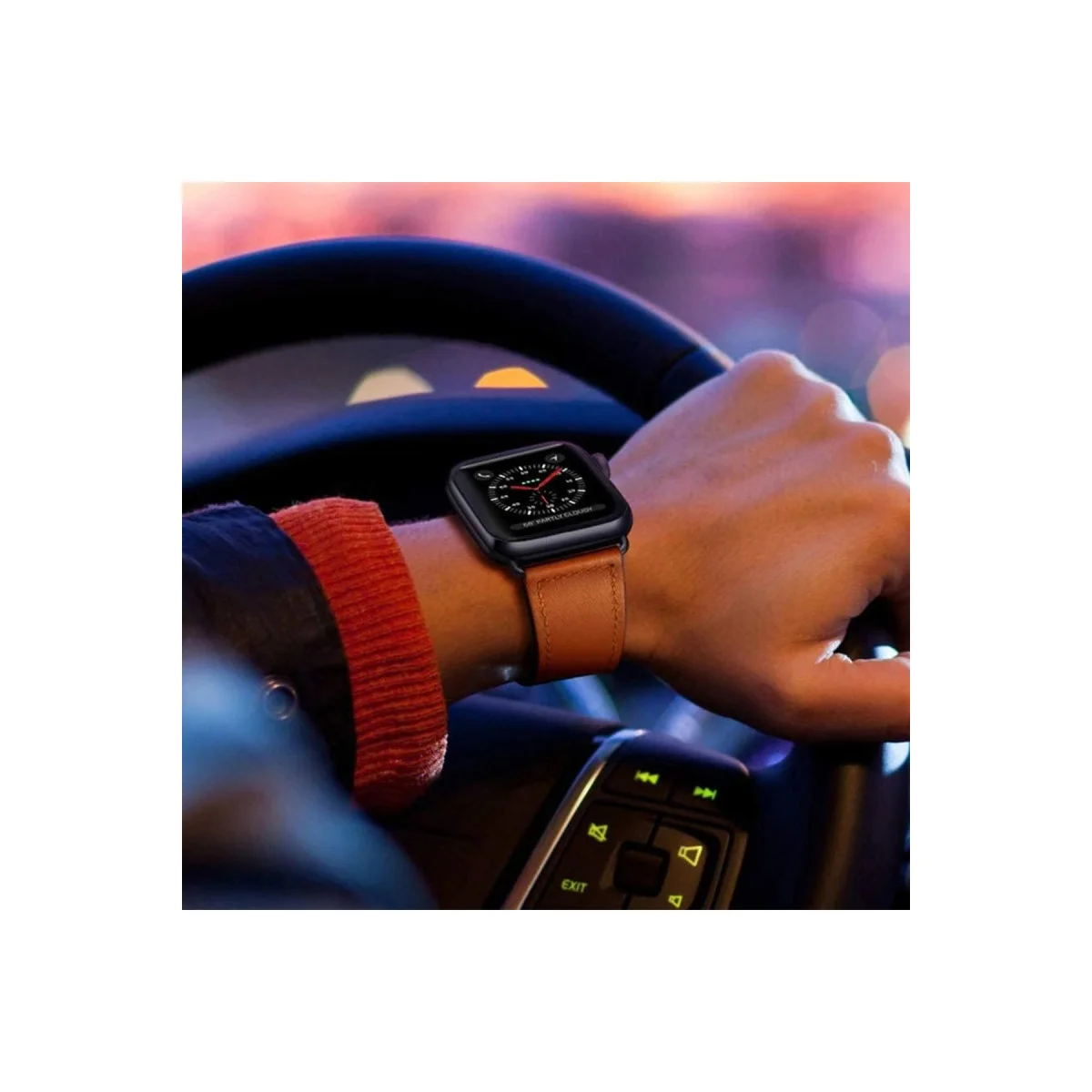 Watch 42mm KR415 Luaz Deri Kordon - Kırmızı