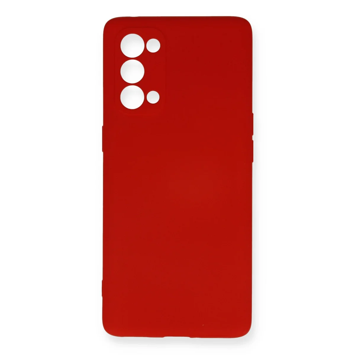Reno 5 Pro Kılıf Nano içi Kadife Silikon - Kırmızı
