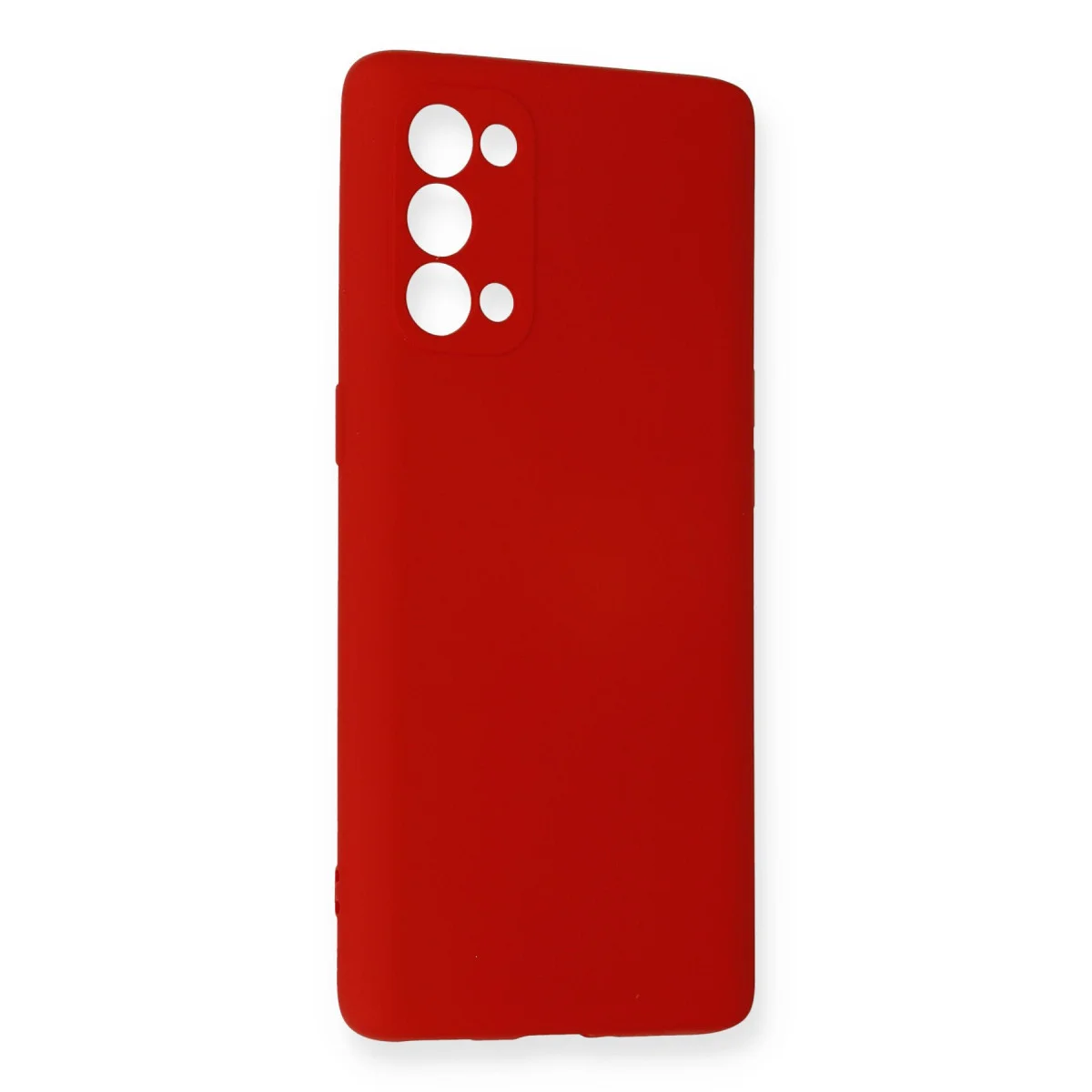 Reno 5 Pro Kılıf Nano içi Kadife Silikon - Kırmızı