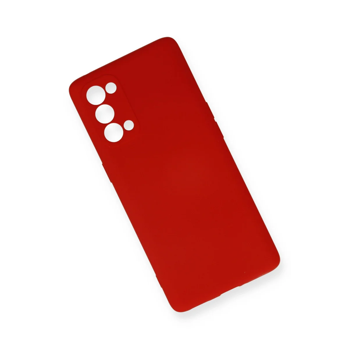 Reno 5 Pro Kılıf Nano içi Kadife Silikon - Kırmızı