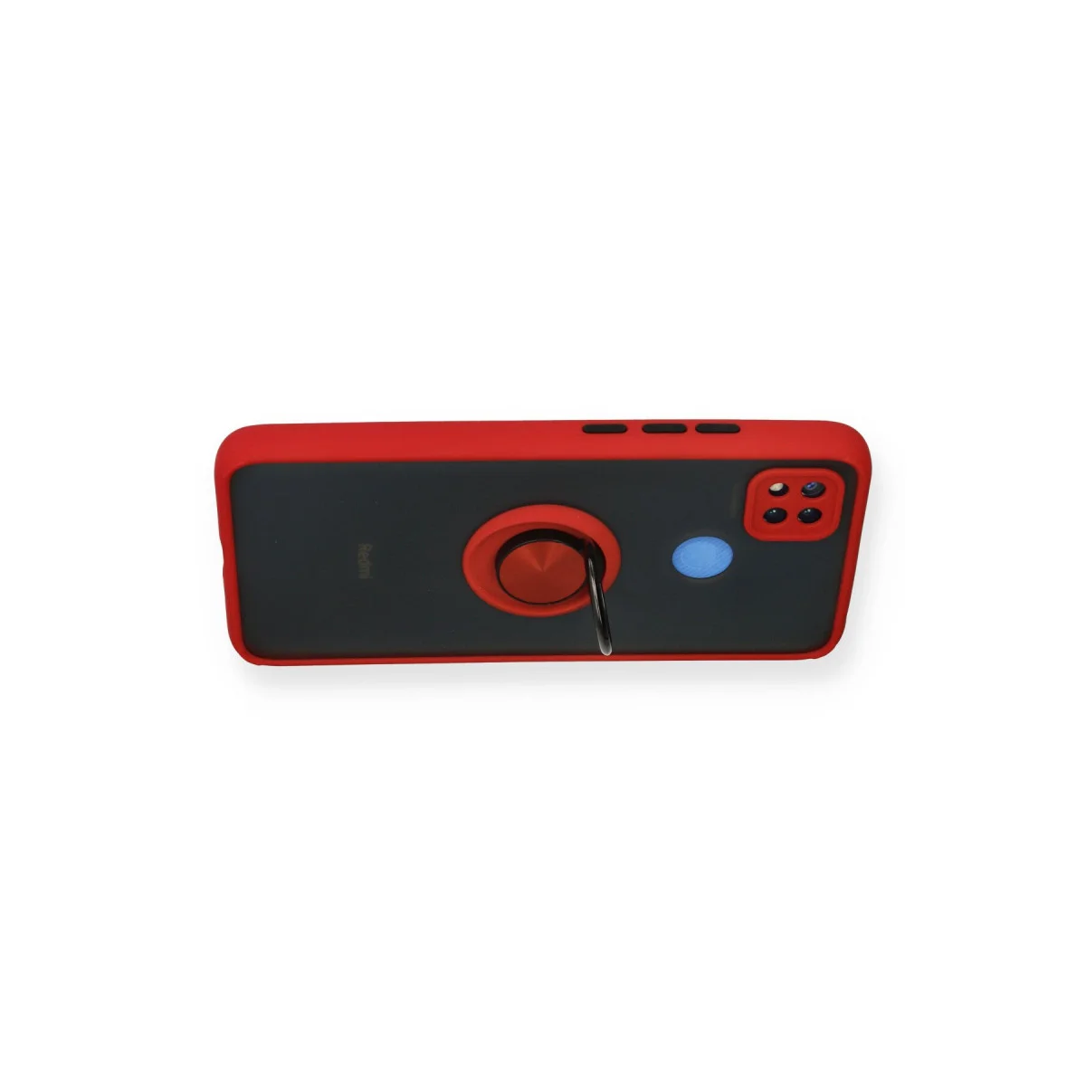 Redmi 9C Kılıf Montreal Yüzüklü Silikon Kapak - Kırmızı