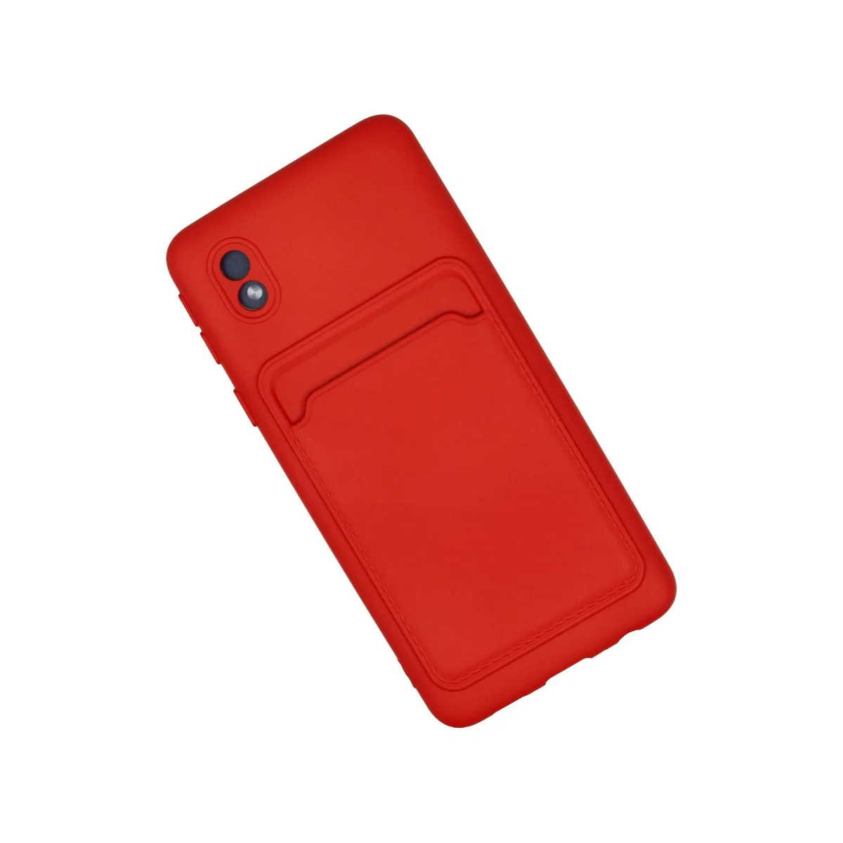 Galaxy A01 Core Kılıf Kelvin Kartvizitli Silikon - Kırmızı