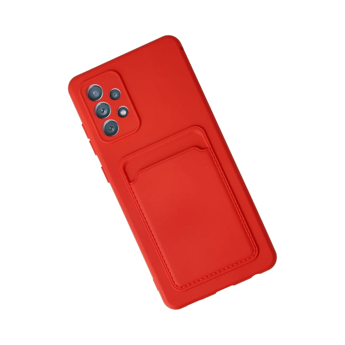 Galaxy A32 Kılıf Kelvin Kartvizitli Silikon - Kırmızı