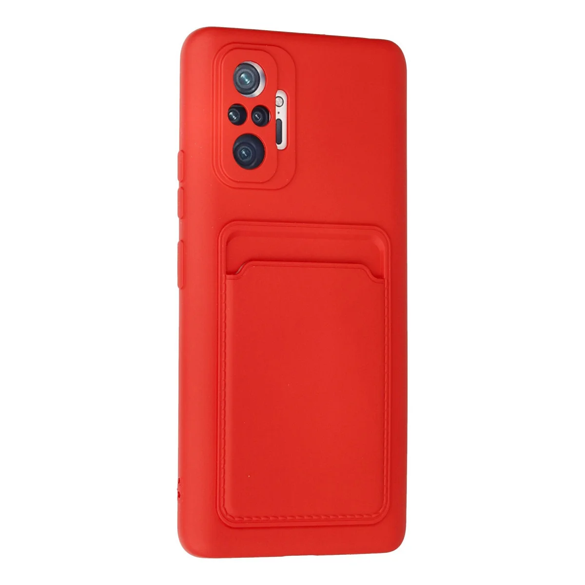 Redmi Note 10 Pro Kılıf Kelvin Kartvizitli Silikon - Kırmızı