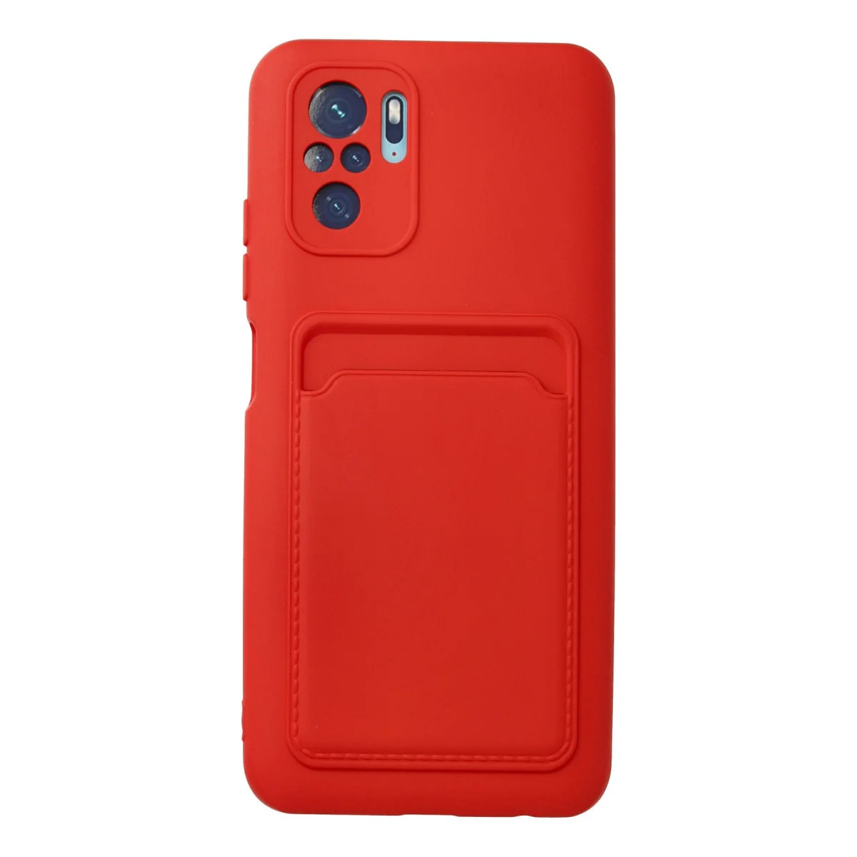 Redmi Note 10S Kılıf Kelvin Kartvizitli Silikon - Kırmızı