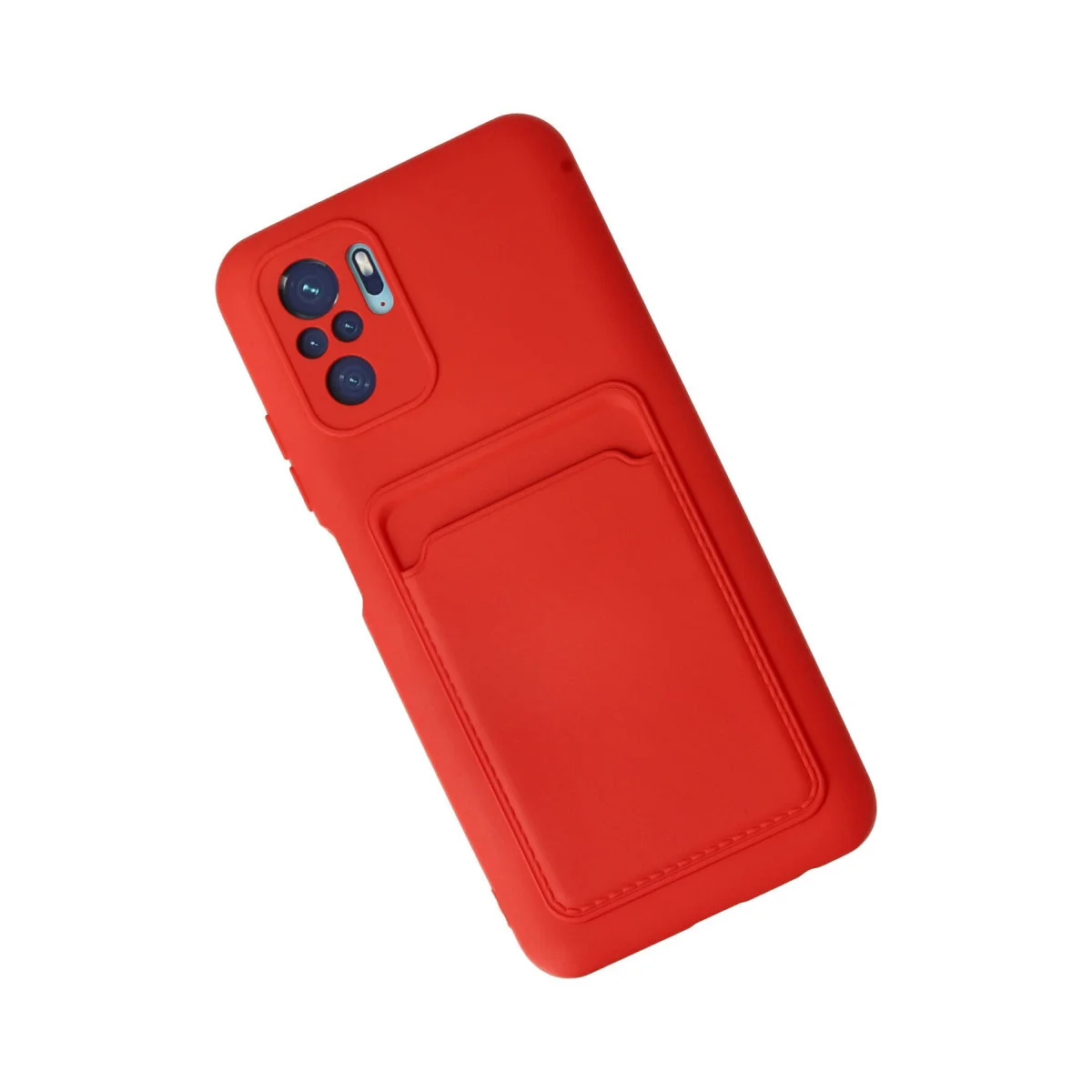Redmi Note 10S Kılıf Kelvin Kartvizitli Silikon - Kırmızı