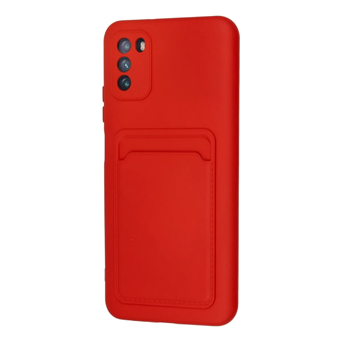 Pocophone M3 Kılıf Kelvin Kartvizitli Silikon - Kırmızı
