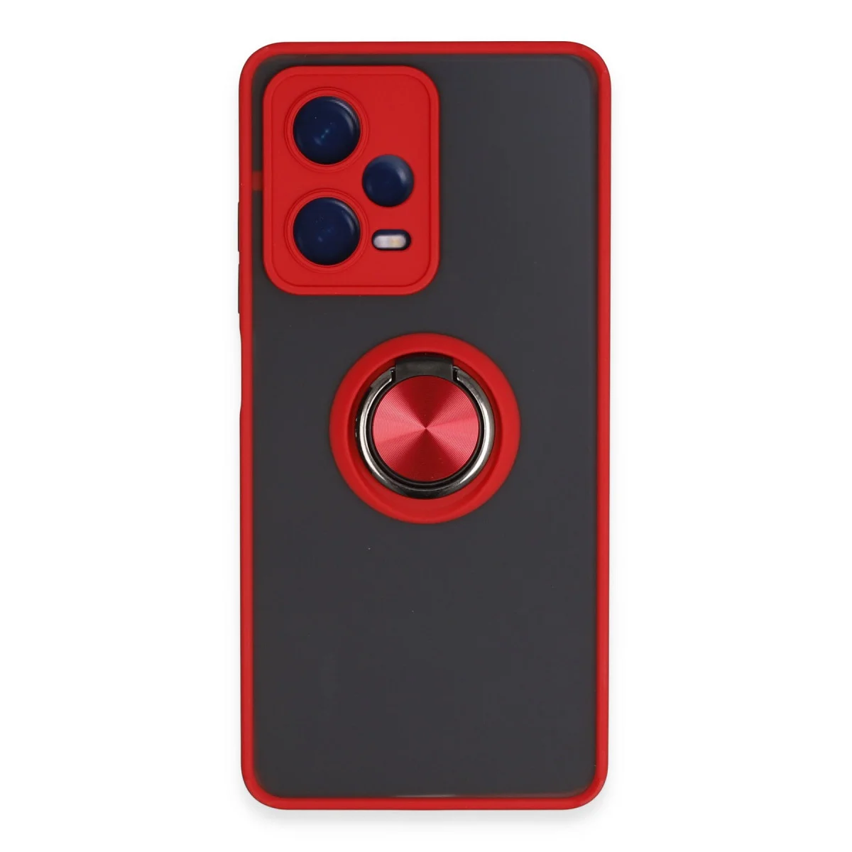 Redmi Note 12 Pro 5G Kılıf Montreal Yüzüklü Silikon Kapak - Kırmızı