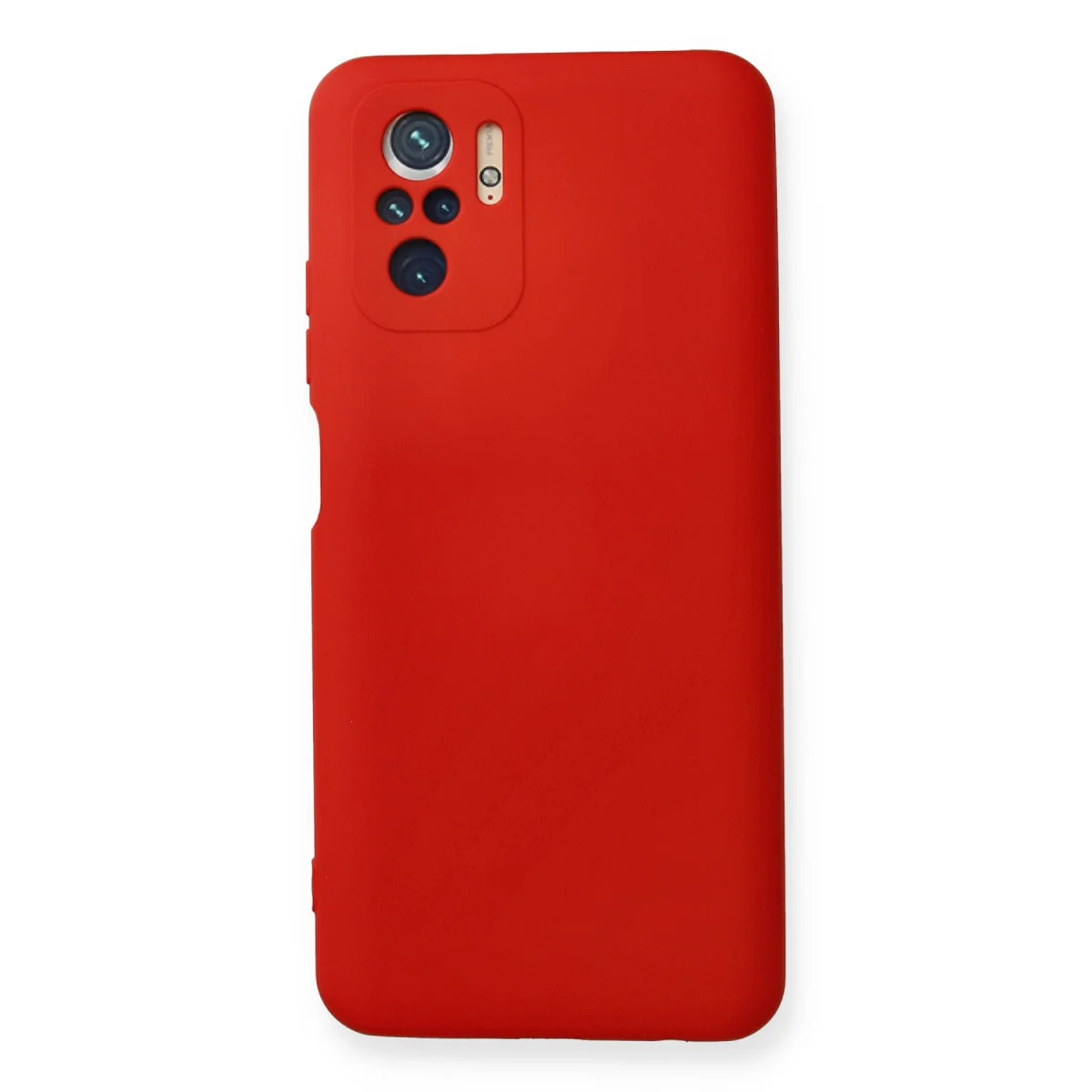 Redmi Note 10 Kılıf Nano içi Kadife Silikon - Kırmızı