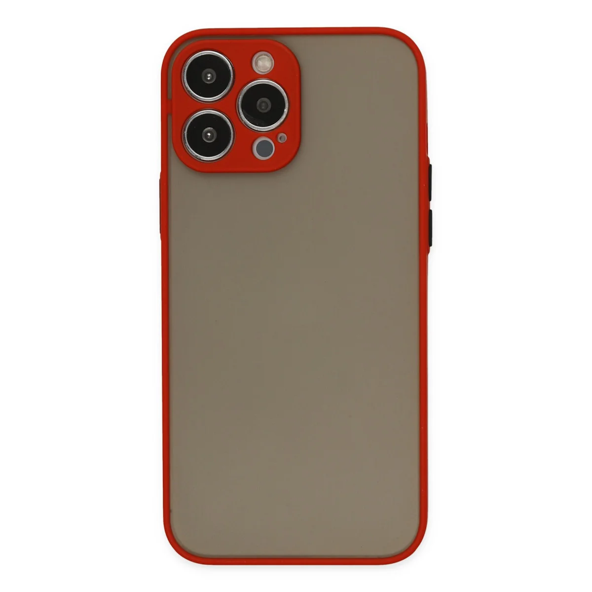 iPhone 14 Pro Kılıf Montreal Silikon Kapak - Kırmızı