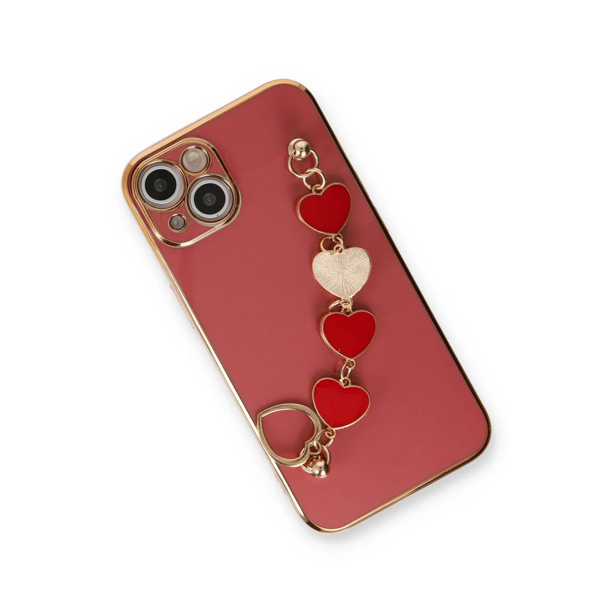 iPhone 14 Plus Kılıf Esila Silikon - Kırmızı