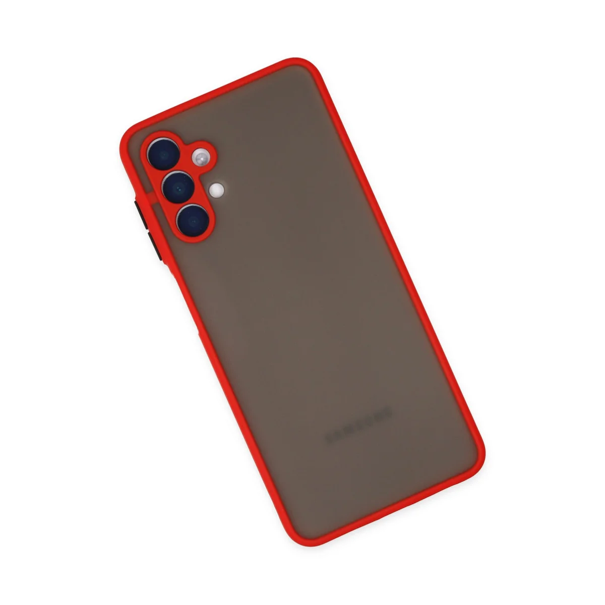 Galaxy A04S Kılıf Montreal Silikon Kapak - Kırmızı