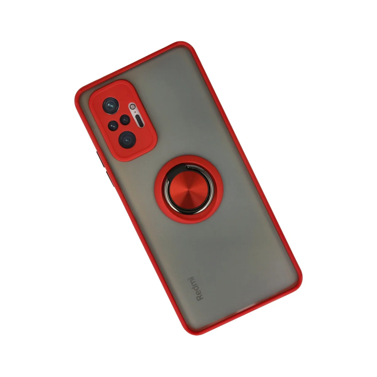 Redmi Note 10 Pro Kılıf Montreal Yüzüklü Silikon Kapak - Kırmızı