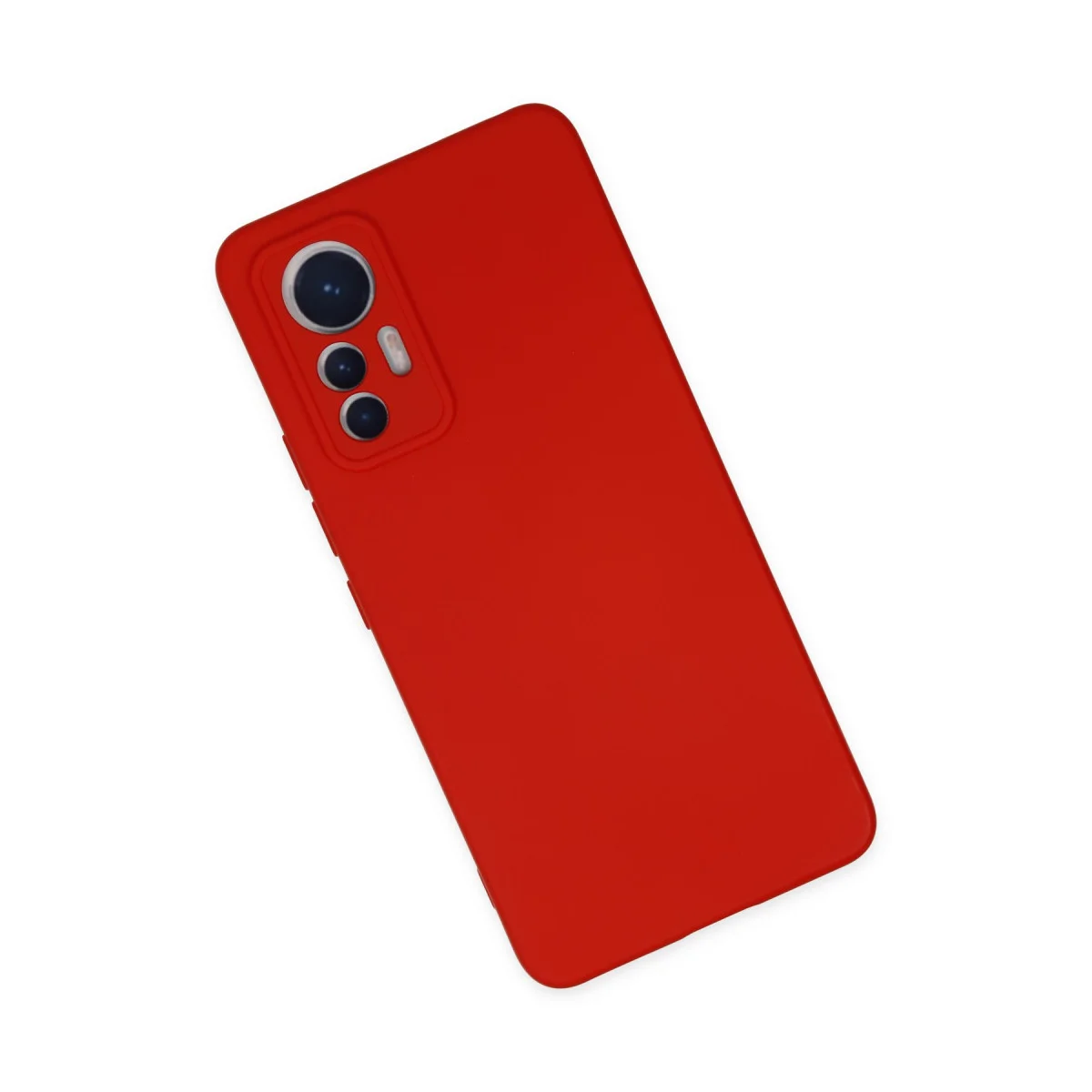 Mi 12 Lite Kılıf Nano içi Kadife Silikon - Kırmızı