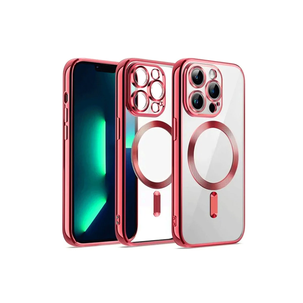 iPhone 12 Pro Kılıf Kross Magneticsafe Kapak - Kırmızı