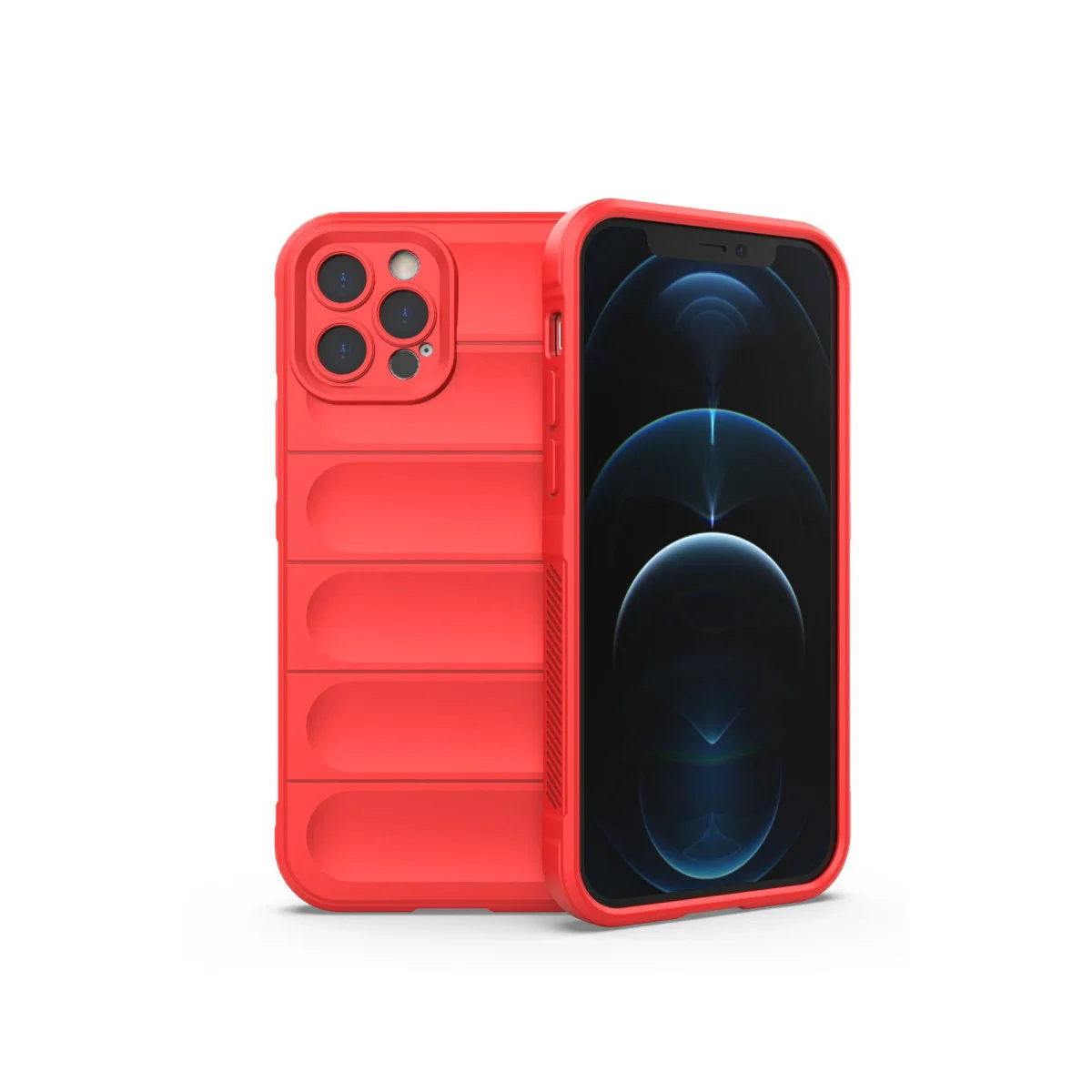 iPhone 12 Pro Kılıf Optimum Silikon - Kırmızı