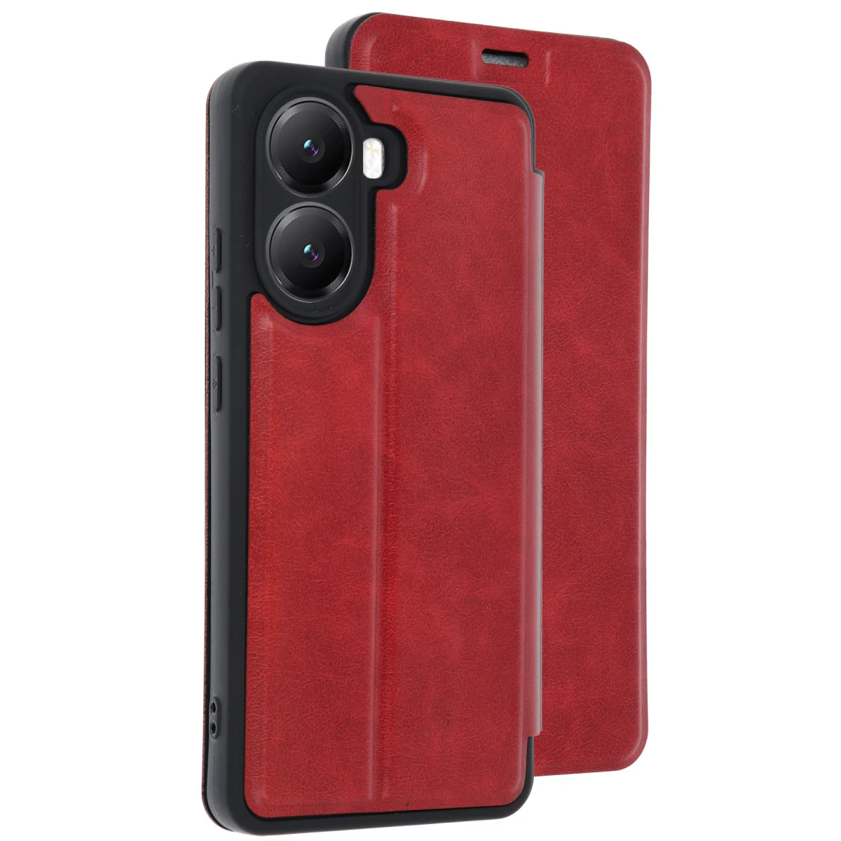 Poco X7 Pro Kılıf Flip Cover - Kırmızı