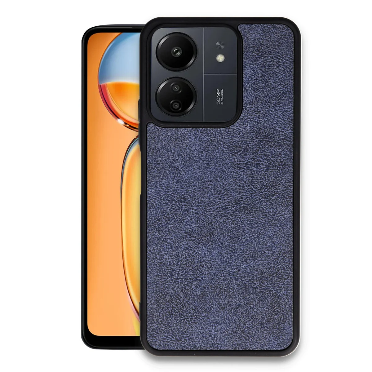 Redmi 13C Kılıf Aras Deri Kapak - Lacivert