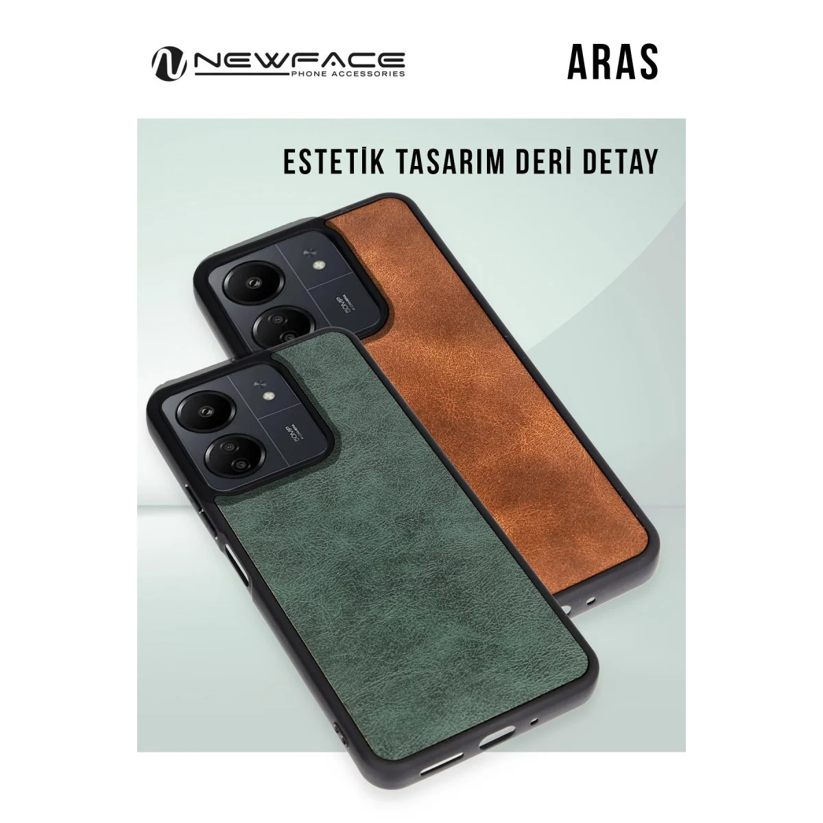 Redmi A3 4G Kılıf Aras Deri Kapak - Lacivert