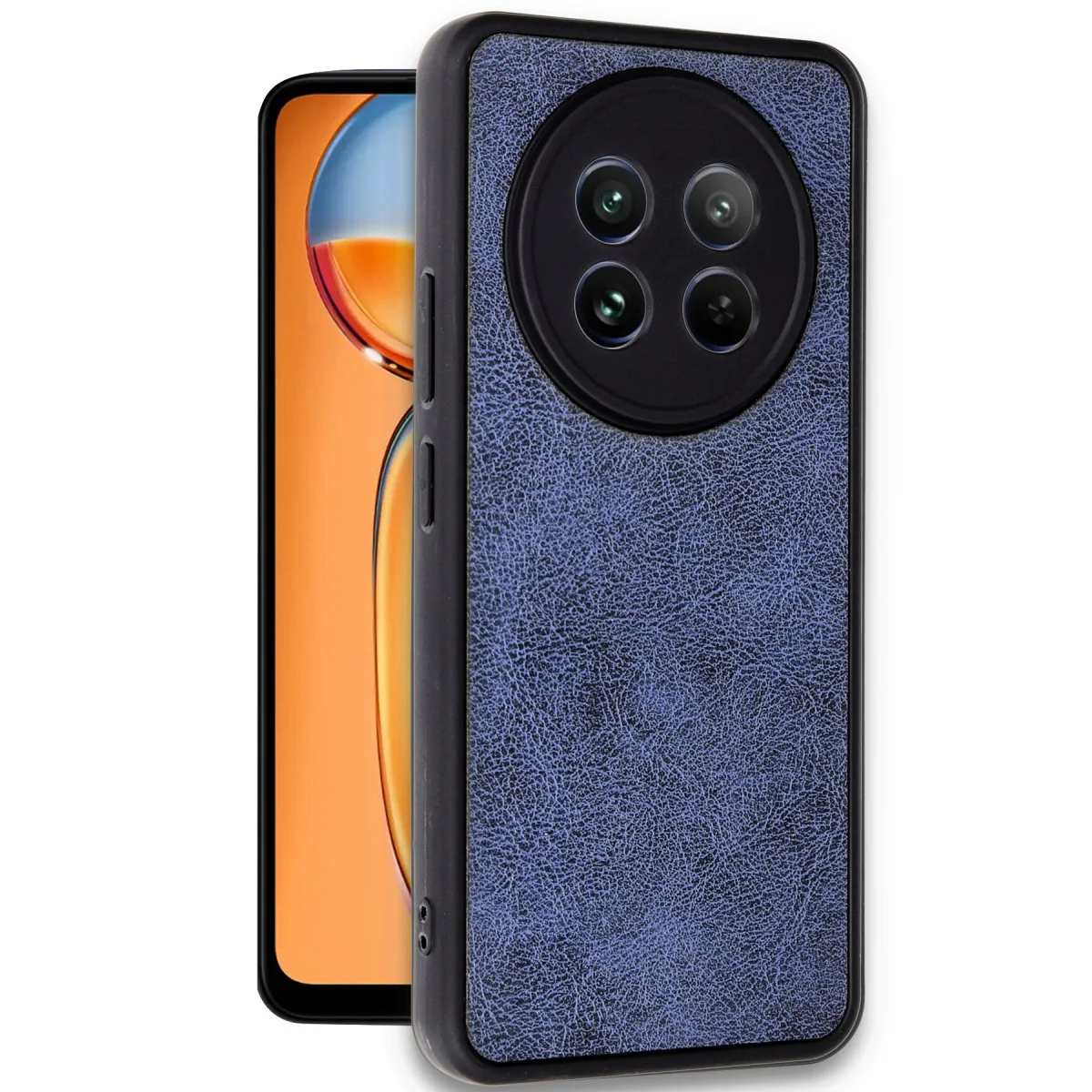 Realme 12 5G Kılıf Aras Deri Kapak - Lacivert