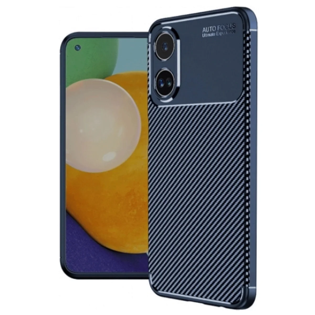 A38 Kılıf Auto Focus Karbon Kapak - Lacivert