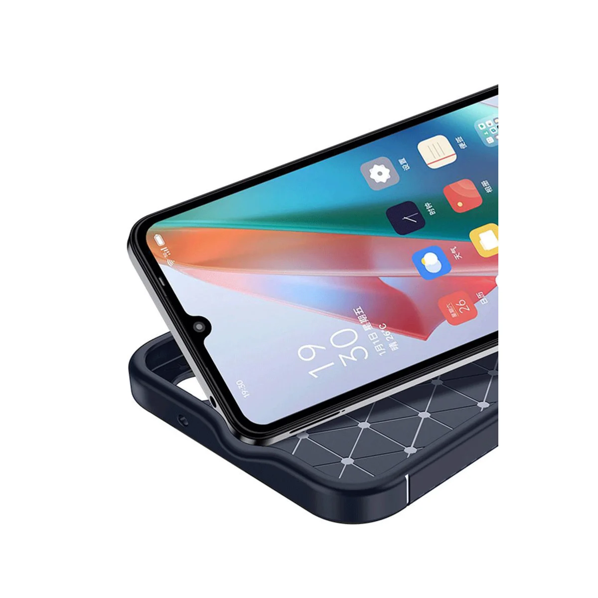 Galaxy A06 Kılıf Auto Focus Karbon Kapak - Lacivert