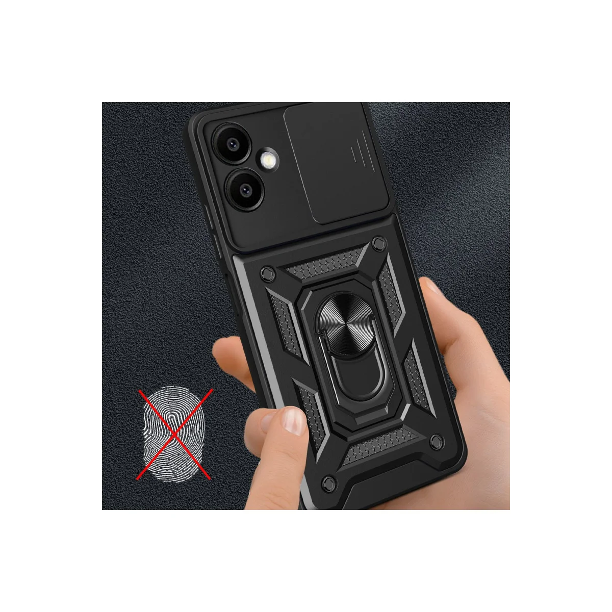 Galaxy A06 Kılıf Pars Lens Yüzüklü Silikon - Lacivert