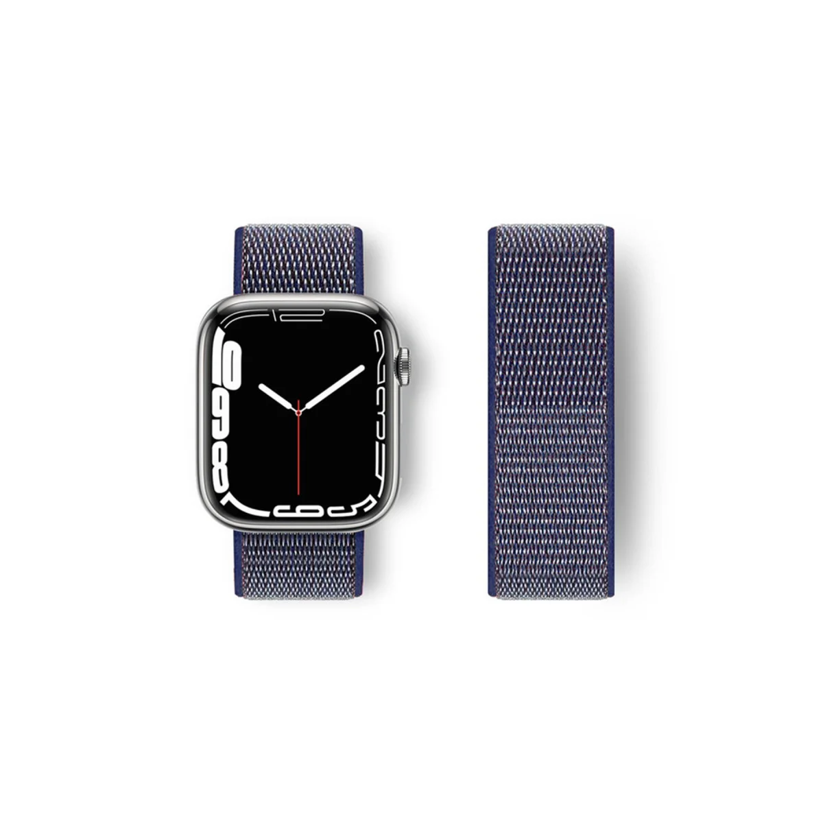 Watch 42mm Hasırlı Cırtcırtlı Kordon - Lacivert