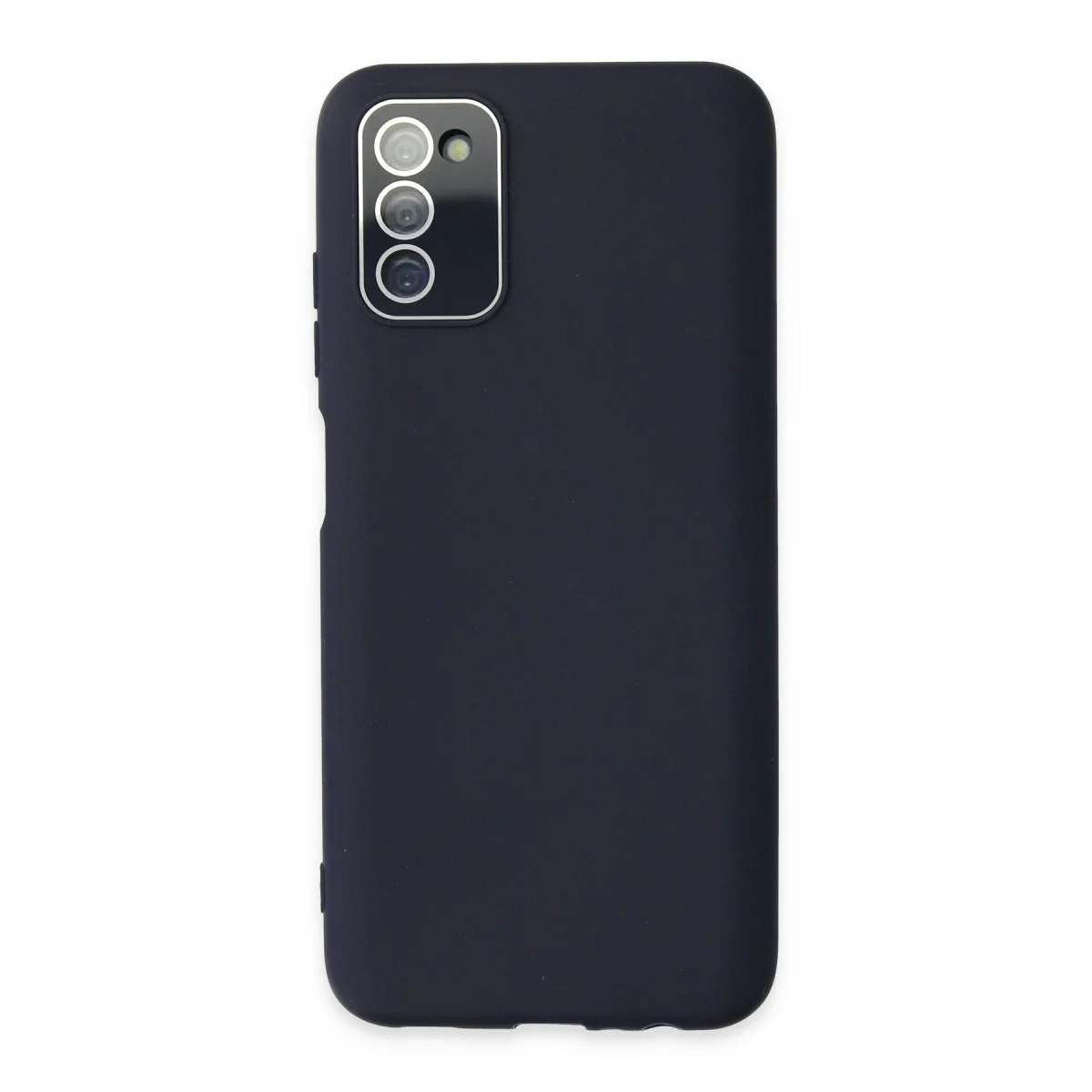 Galaxy A03S Kılıf Lansman Glass Kapak - Lacivert