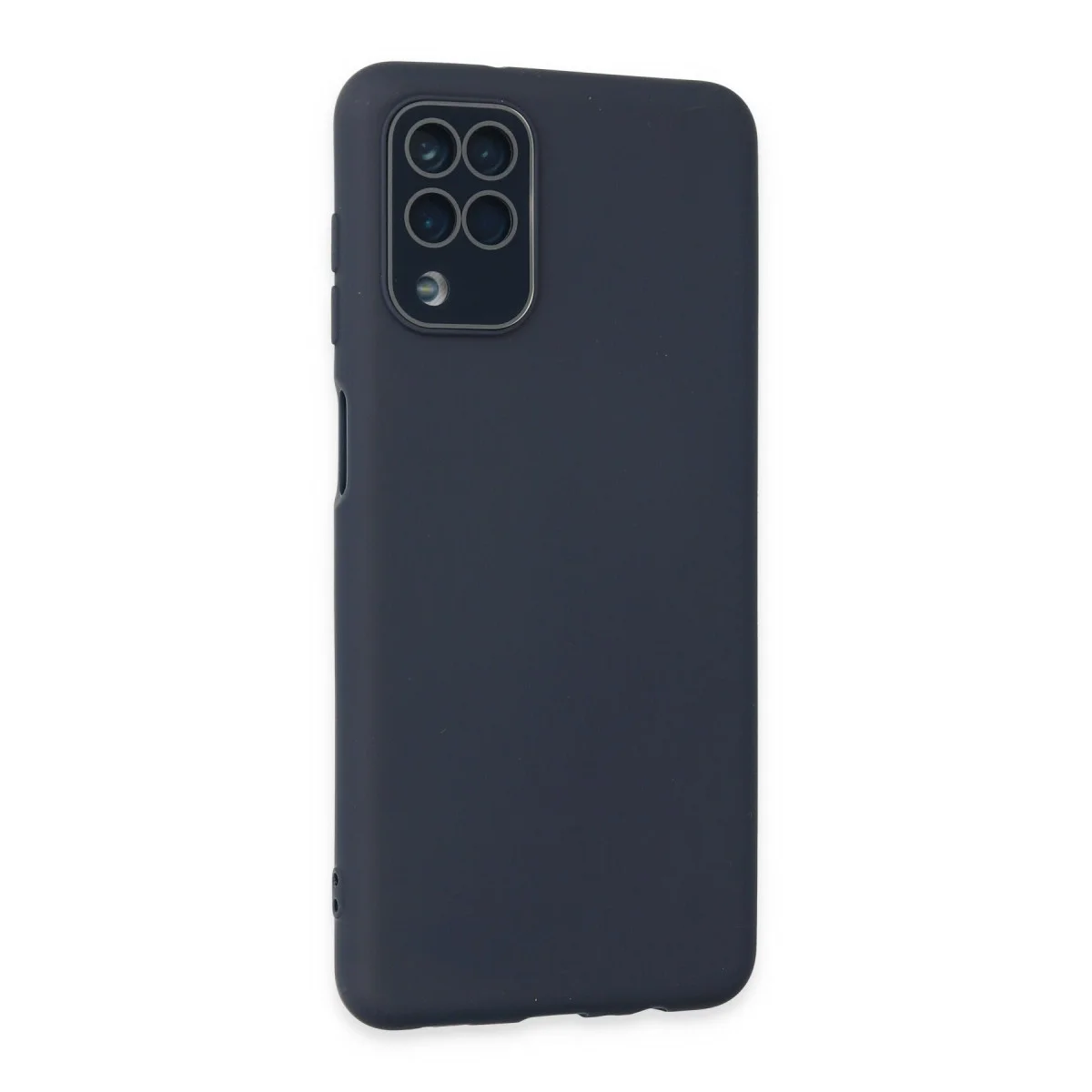 Galaxy A22 Kılıf Lansman Glass Kapak - Lacivert