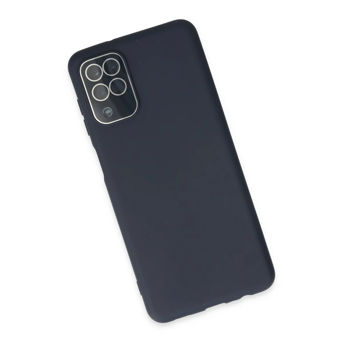 Galaxy A22 Kılıf Lansman Glass Kapak - Lacivert