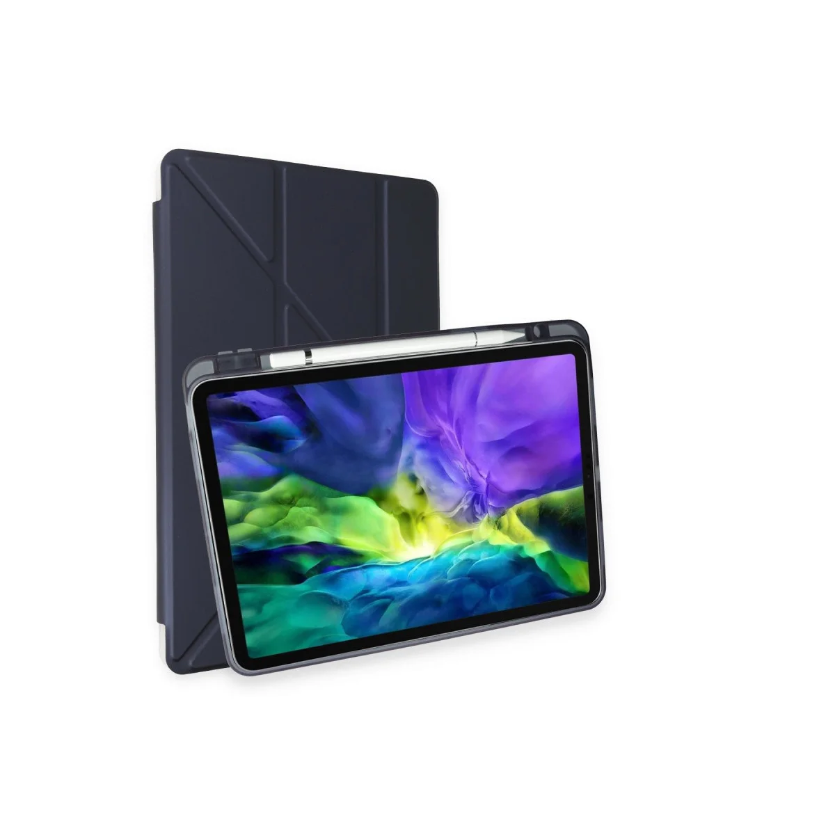 iPad Pro 11 (2018) Kılıf Kalemlikli Mars Tablet Kılıfı - Lacivert