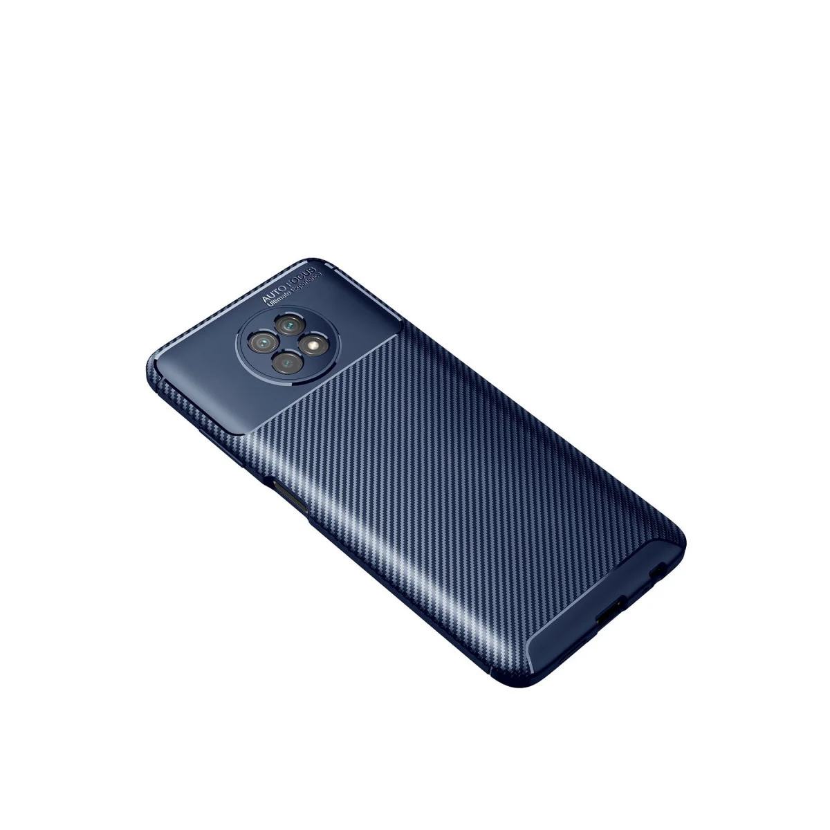 Redmi Note 9 5G Kılıf Auto Focus Karbon Kapak - Lacivert
