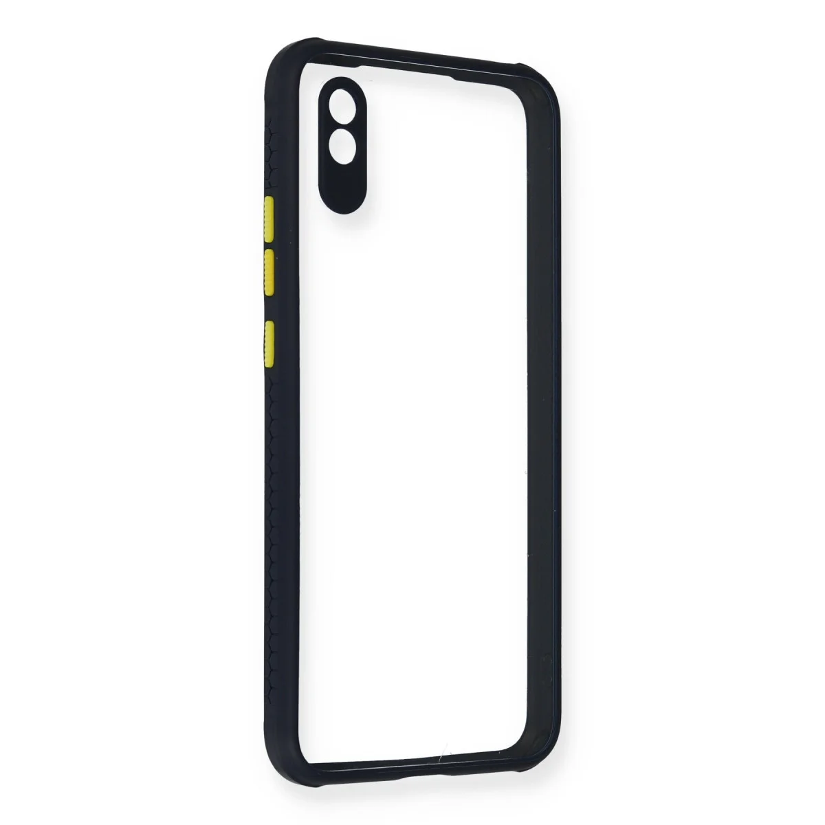 Redmi 9A Kılıf Miami Şeffaf Silikon - Lacivert