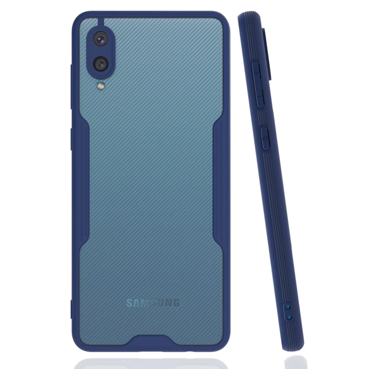 Galaxy A02 Kılıf Platin Silikon - Lacivert