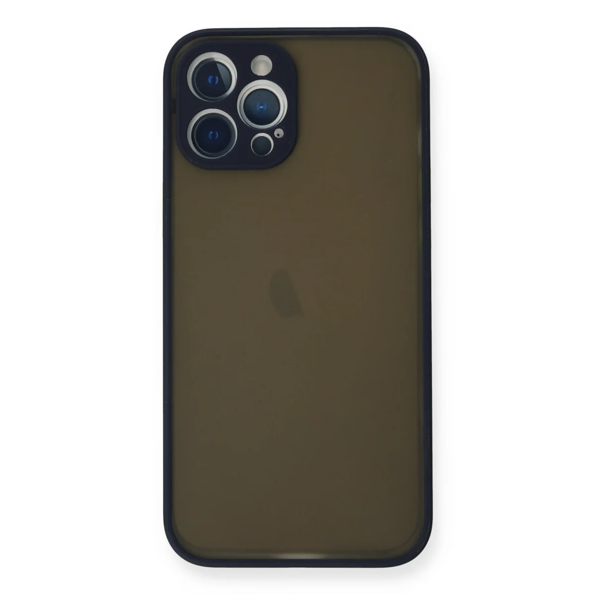 iPhone 12 Pro Kılıf Montreal Silikon Kapak - Lacivert