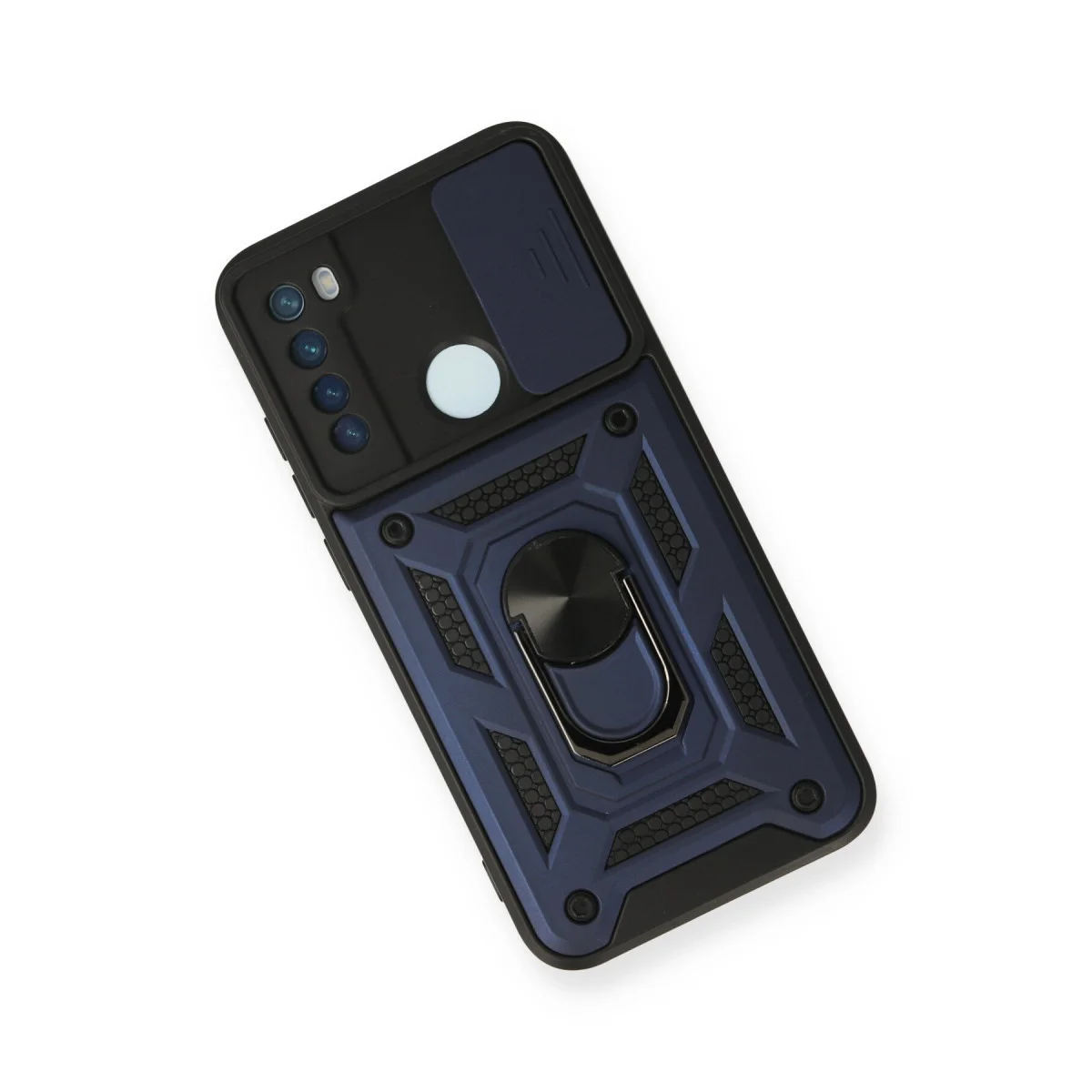 Redmi Note 8 Kılıf Pars Lens Yüzüklü Silikon - Lacivert