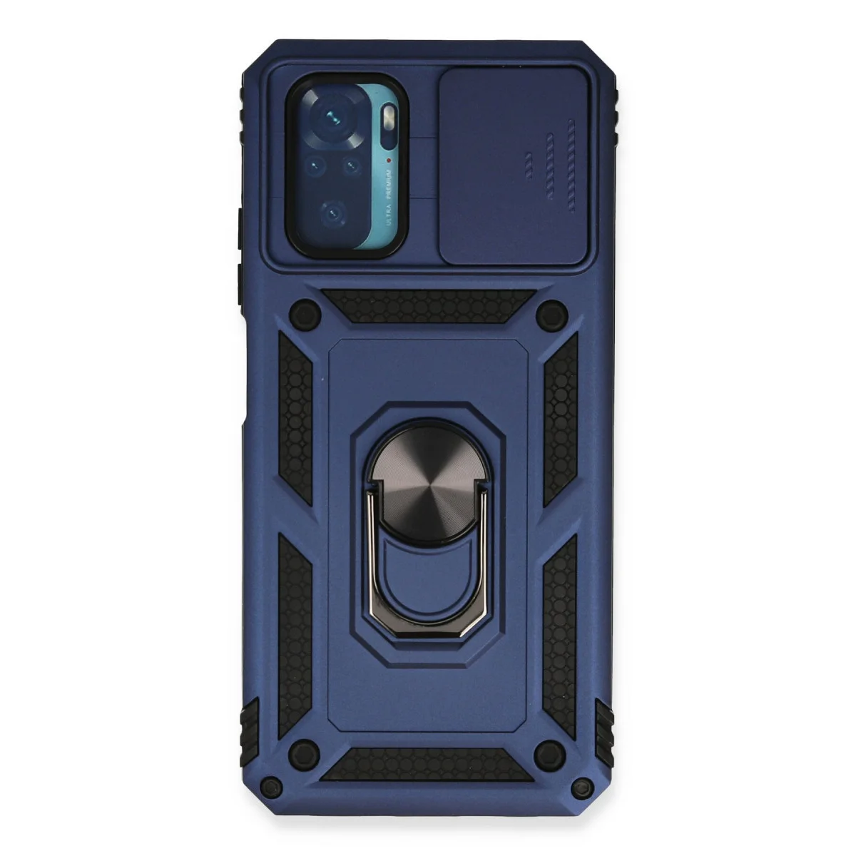 Redmi Note 10 Kılıf Pars Lens Yüzüklü Silikon - Lacivert