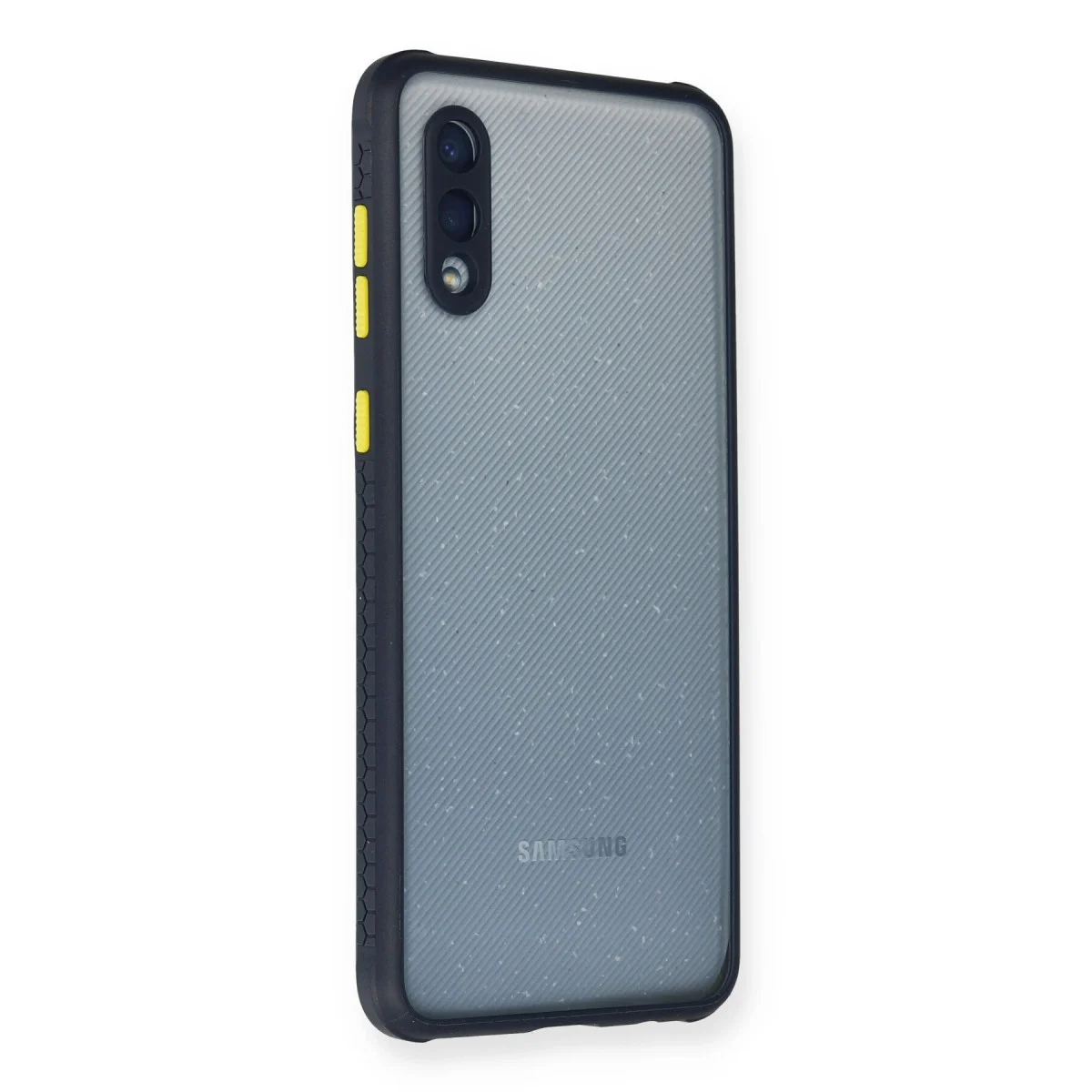 Galaxy A02 Kılıf Miami Şeffaf Silikon - Lacivert