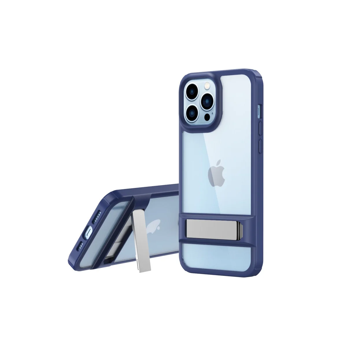 iPhone 13 Pro Kılıf Rolet Stand Kapak - Lacivert