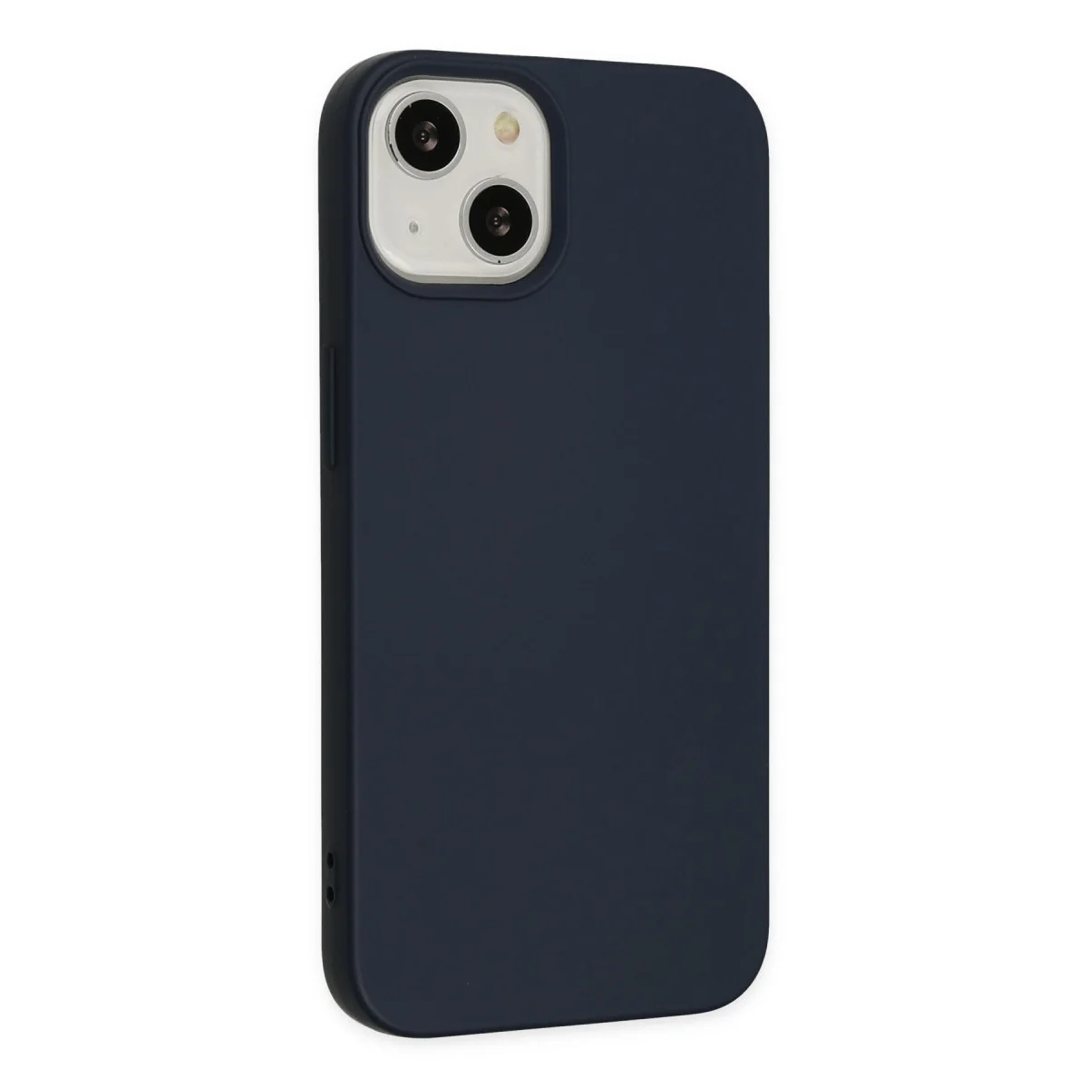 iPhone 14 Kılıf Nano içi Kadife Silikon - Lacivert